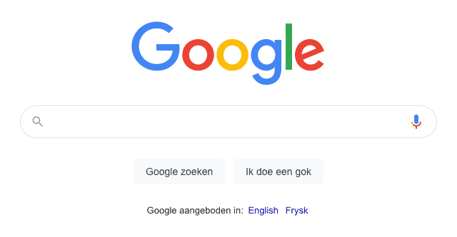 A screenshot of Google's Search box